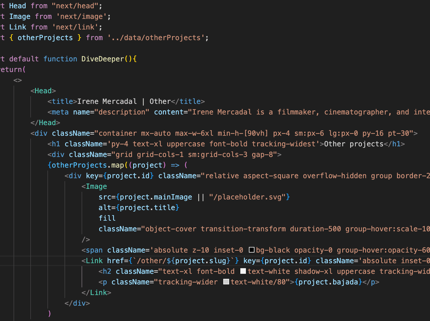 Developer portfolio poster